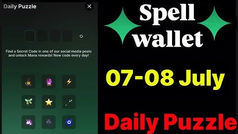 Spell wallet puzzle today 07 & 08 July  | spell wallet daily puzzle | #spellwallet #combo |