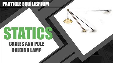 Cables and Pole Holding Lamp - 3D Particle Equilibrium
