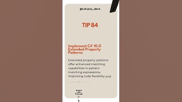 Tip 84 of 100: Use Extended Property Pattern #csharp #dotnet #dotnetcore #dotnetcore  #coding #tips