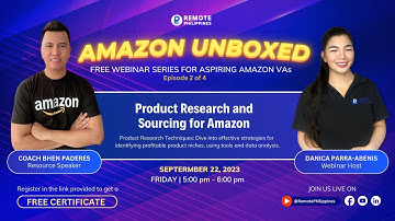 FREE WEBINAR: Amazon Unboxed (2): Product Research and Sourcing for Amazon