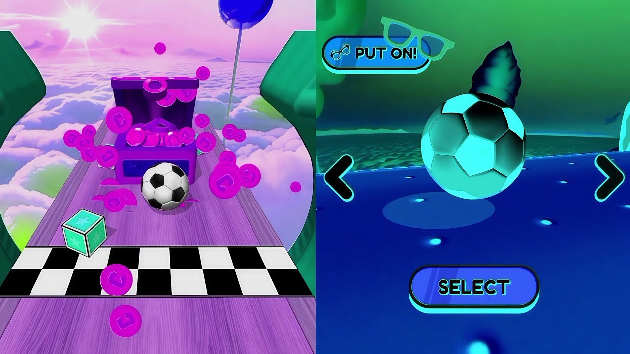 🌈⭕⚽Going Balls, SpeedRun Vs Reverse Video Gameplay Part 364