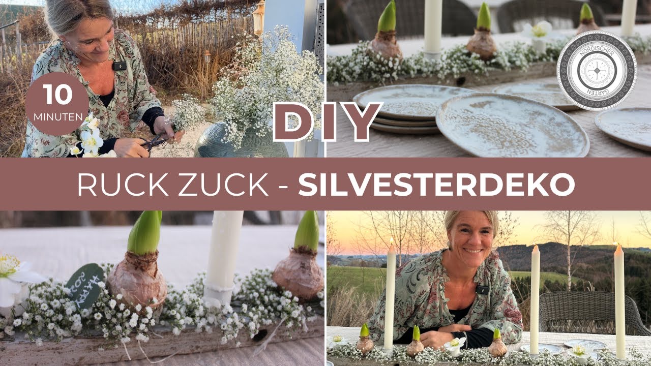 DIY - Die SCHÖNSTE SILVESTER-Tischdeko in 10 Minuten