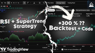 RSI and SuperTrend Strategy with TradingView Pne Script | #pinescript #rsi #algotrading #supertrend