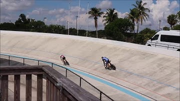 Track match sprint Jean Luc Contant and Shannon Malmquist Brian Piccolo Velodrome Round 2