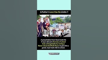 Thumbnail of A proud father from Vasai made his4-year-old son's first day of school