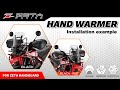 ZETA Racing Hand Warmers: Installation example