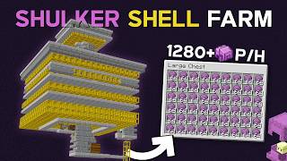 Easy Shulker Shell Farm Minecraft Java 1.21.11 | 1280+ Shells/Hour!