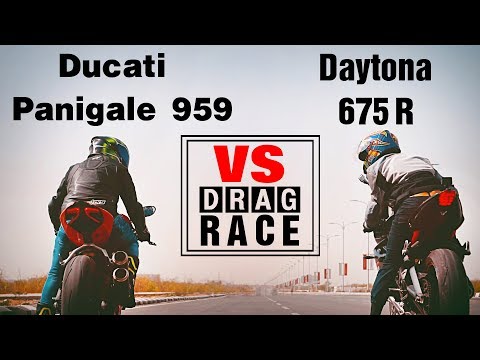 Ducati Panigale vs Daytona R Drag Race Ducati Panigale vs Daytona R Drag Race