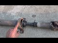 Replacing carrier bearing and u joints on a pickup. Part 1