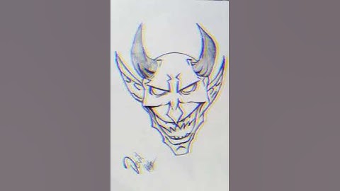 How to draw Devil Face Easy 👿😱