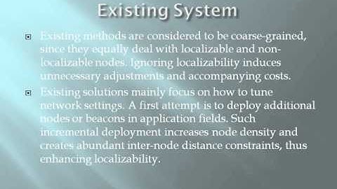 2014 IEEE NETWORKING Localization oriented Network Adjustment in Wireless Ad Hoc and Sensor Networks