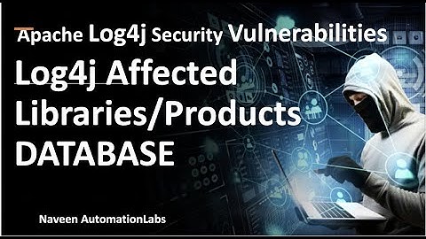 Log4j Affected Libraries/Products DATABASE : Apache Log4j Security Vulnerabilities