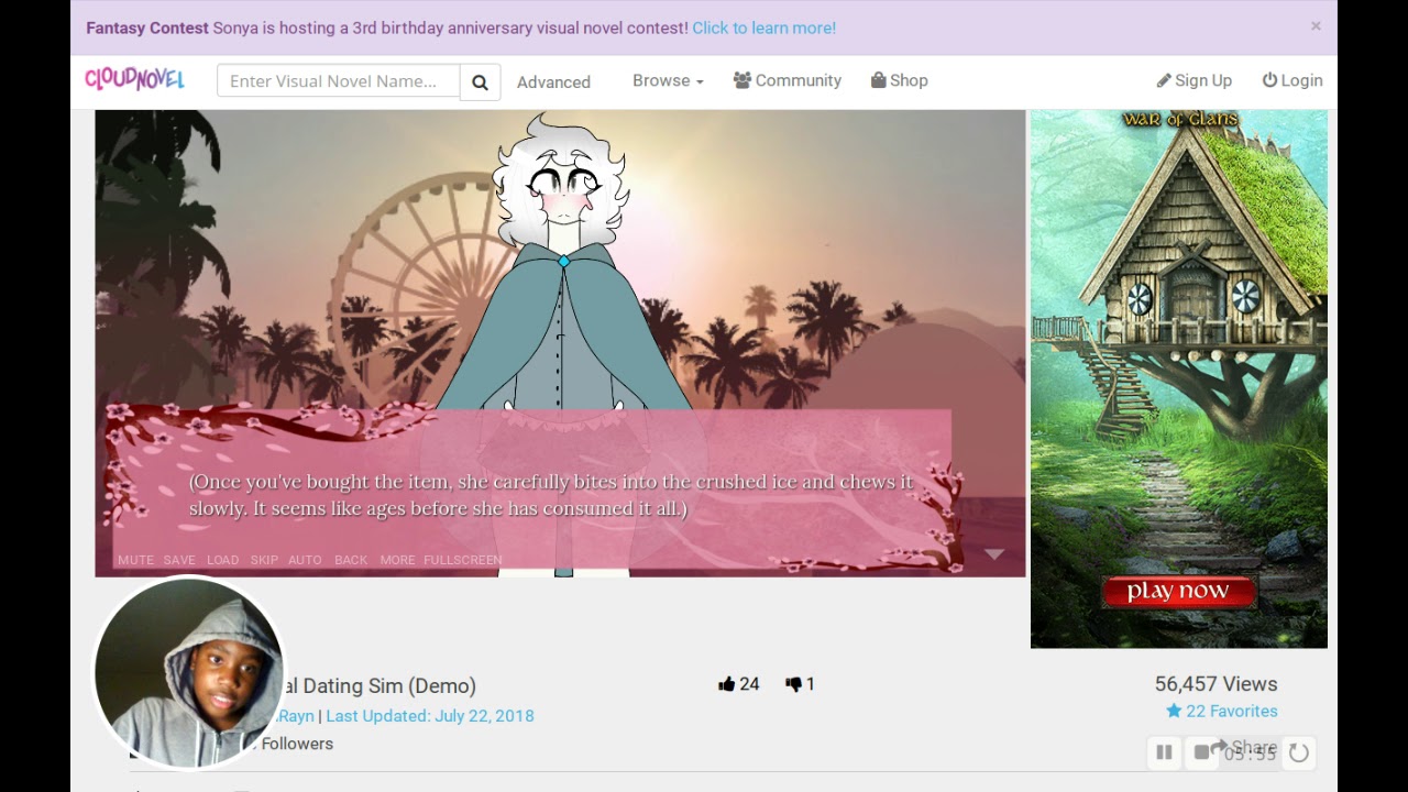 Browser dating sims