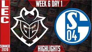 G2 vs S04 Highlights | LEC Summer 2020 W6D1 | G2 Esports vs Schalke 04