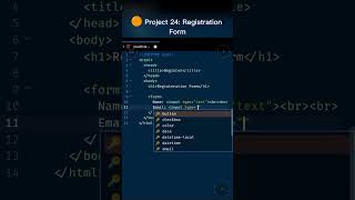 HTML Registration Form UI Project | Radio Buttons, Select Options & Inputs