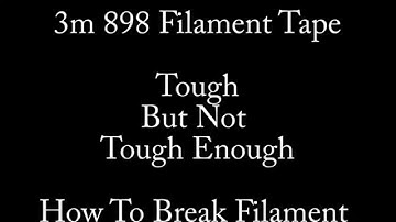 How to Break Filament  Tape without a knife Or Scissors