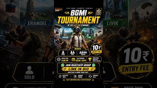₹10 Entry BGMI Tournament 🔥Play &amp; Earn Real Cash 💰Join Now 👇