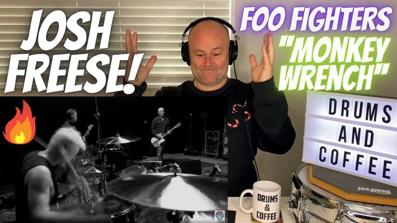 Drum Teacher Reacts Foo Fighters Monkey Wrench with new drummer JOSH