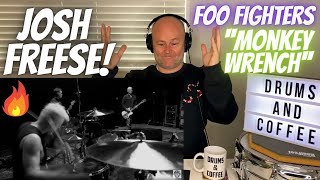 Drum Teacher Reacts: Foo Fighters - Monkey Wrench with new drummer JOSH FREESE! (Face Melting!)