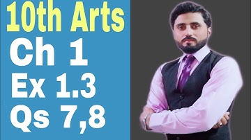 Ex 1.3 | Qs 7,8 | 10th Arts | urdu hindi | ptbb | maths with Naseer Ilyas