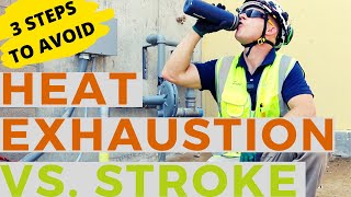 Heat exhaustion vs heat stroke