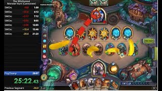 Hearthstone: Witchwood Monster Hunt (Cannoneer) Speedrun in 26:40  (beaten)