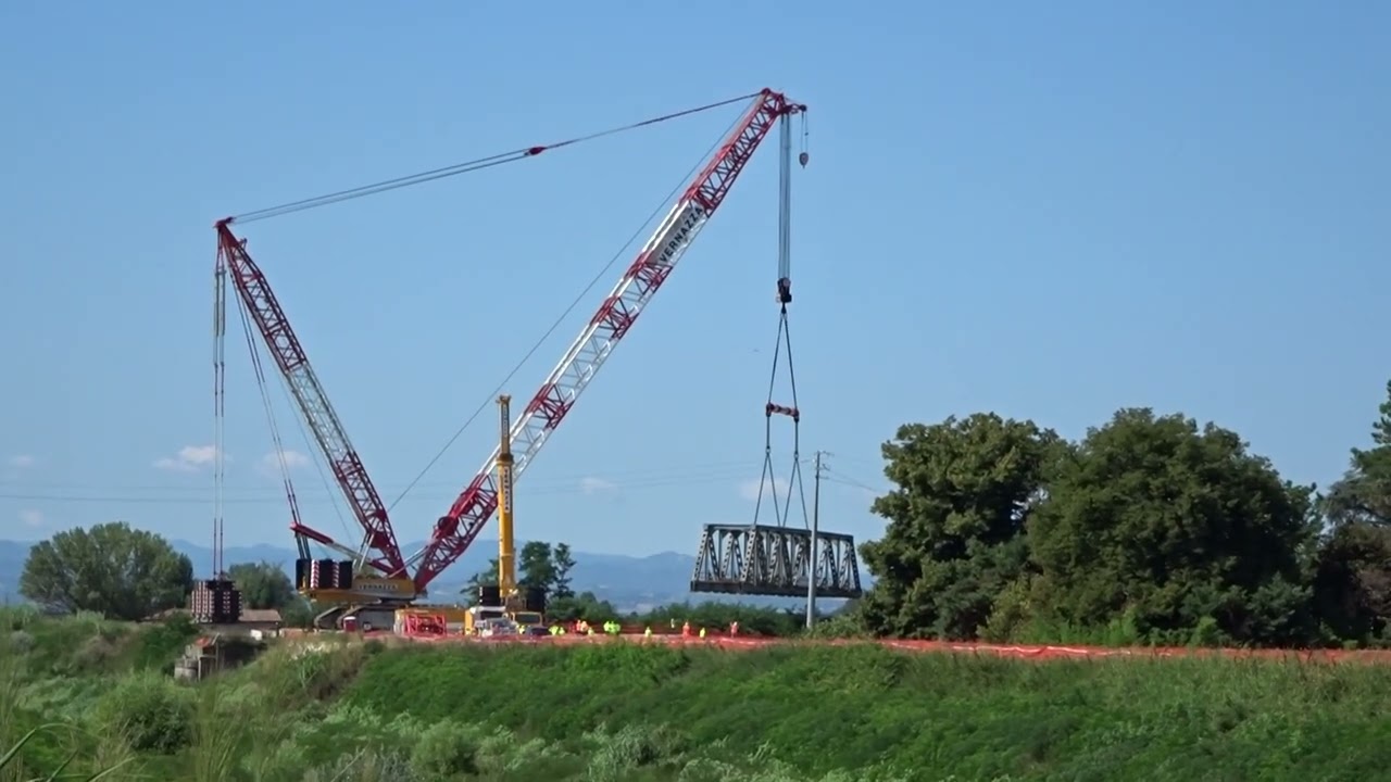 RIMOZIONE DEL PONTE FERROVIARIO SUL FIUME SANTERNO - S.AGATA - 31 LUGLIO 2025