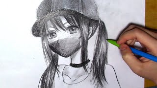 Wallpaper ID 739941  1080P necklace illustration drawing hoods anime  girls brown eyes simple background sweatshirts artwork backpacks  brunette digital art baseball caps free download