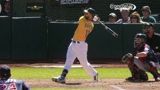 Barton gives A's three-run lead with homer