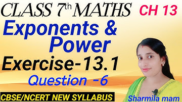 Exponent and Power Class 7 Ex 13.1 Question 6 | exponent and power class 7 cbse | NCERT SOLUTIONS