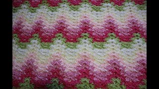 How to Crochet the Grandma Spiked My Ripple Blanket Stitch/ Amish afghan/Heart Beat Ripple