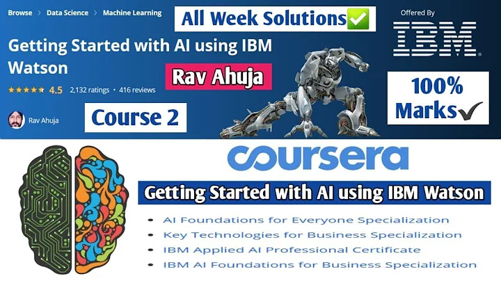 Getting Started with AI using IBM Watson | Coursera | IBM | Week 1 to 4 | Complete Quiz Answers