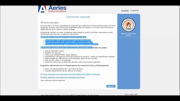 Aeries Instructions in Spanish
