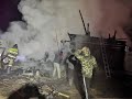 Видео с места пожара в частном пансионате в Башкирии