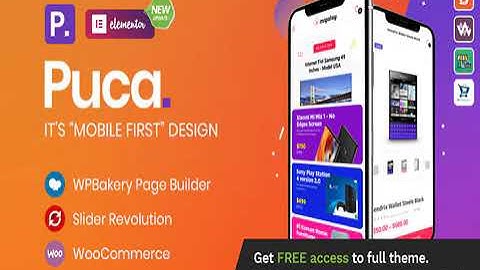 Puca - Optimized Mobile WooCommerce Theme Full Activated 2021
