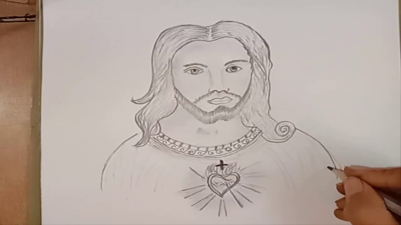How To Draw Jesus Christ | Christmas Day Special Drawing Jesus Christ ...