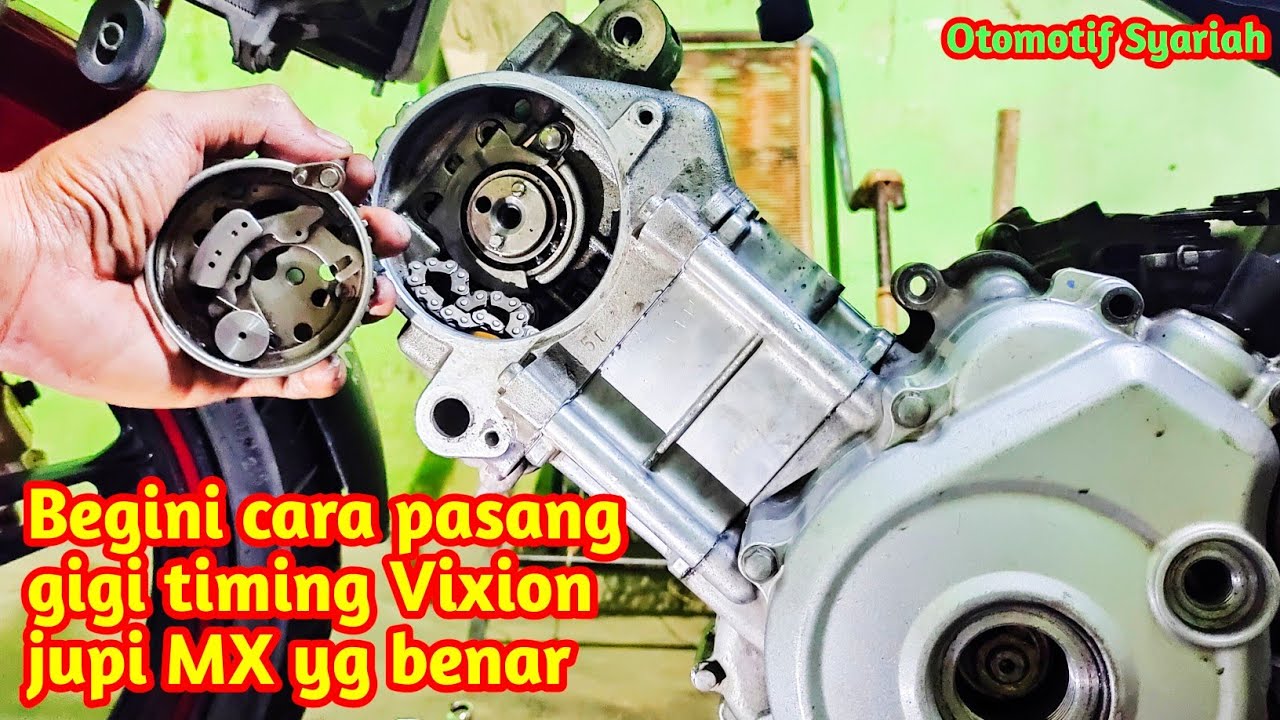 cara pasang gigi timing dan dek kompresi Vixion, Jupiter MX YouTube