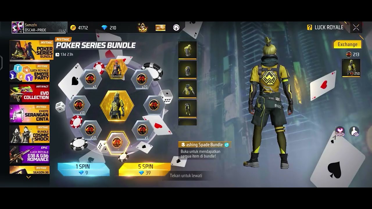 SPIN BUNDLE POKER TERBARU, KIRA KIRA NGURAS DUIT GA YA? : FREEFIRE 2026 #game #freefire