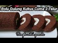 Cara membuat bolu gulung coklat kukus 2 telur takaran sendok