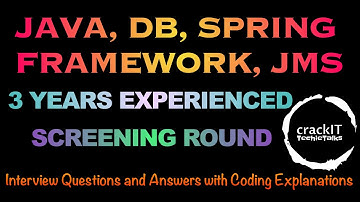 Java Developer Interview | Spring boot | DB | JMS | Spring framework | Java8 | Mock Interview