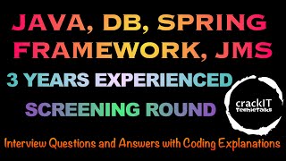 Java Developer Interview | Spring boot | DB | JMS | Spring framework | Java8 | Mock Interview Profile