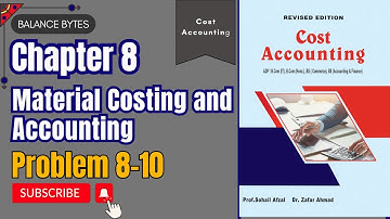 Problem 8-10 | Chapter 8 | Material Costing and Accounting | by Prof. Muhammad Sufyan