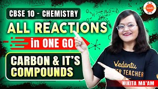 Carbon And Its Compounds Class 10 All Reactions in One Shot ? Chemistry Revision for CBSE 2024 ✅