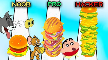 NOOB vs PRO vs HACKER | In Burger Rush | With Tom And Jerry | DigiOn Gamer