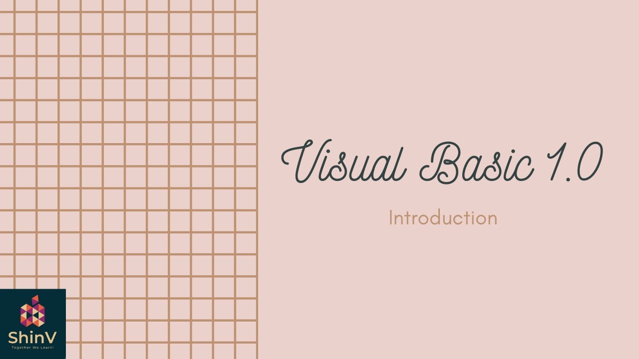 Lecture 1.0 | Visual Basic | Introduction | ShinV Learners - YouTube
