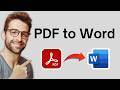 How to Convert PDF to Word for Free (Adobe Official) | Laptop or Phone