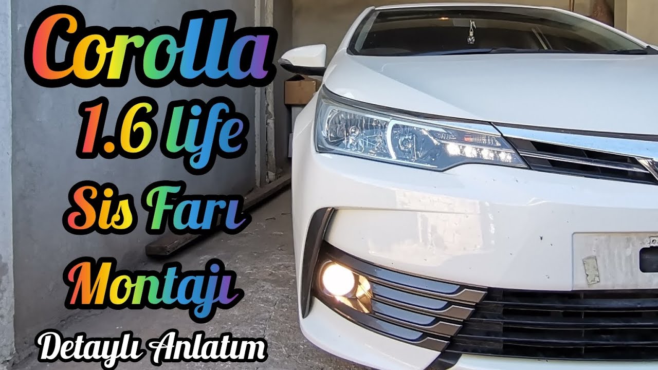 Corolla 1.33-1.6 Life Sis Farı Montajı. (Corolla Fog Light) Detaylı anlatım, kablo kesmeden montaj.