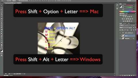 Shortcut Key for Quickly Changing Blending Mode in Photoshop