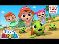 Beach day song turtle rescue  play safe outdoor  little angel kids nursery rhymes