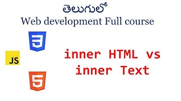 Inner html vs inner text  |what is inner html | what is inner text | html tutorials for beginners